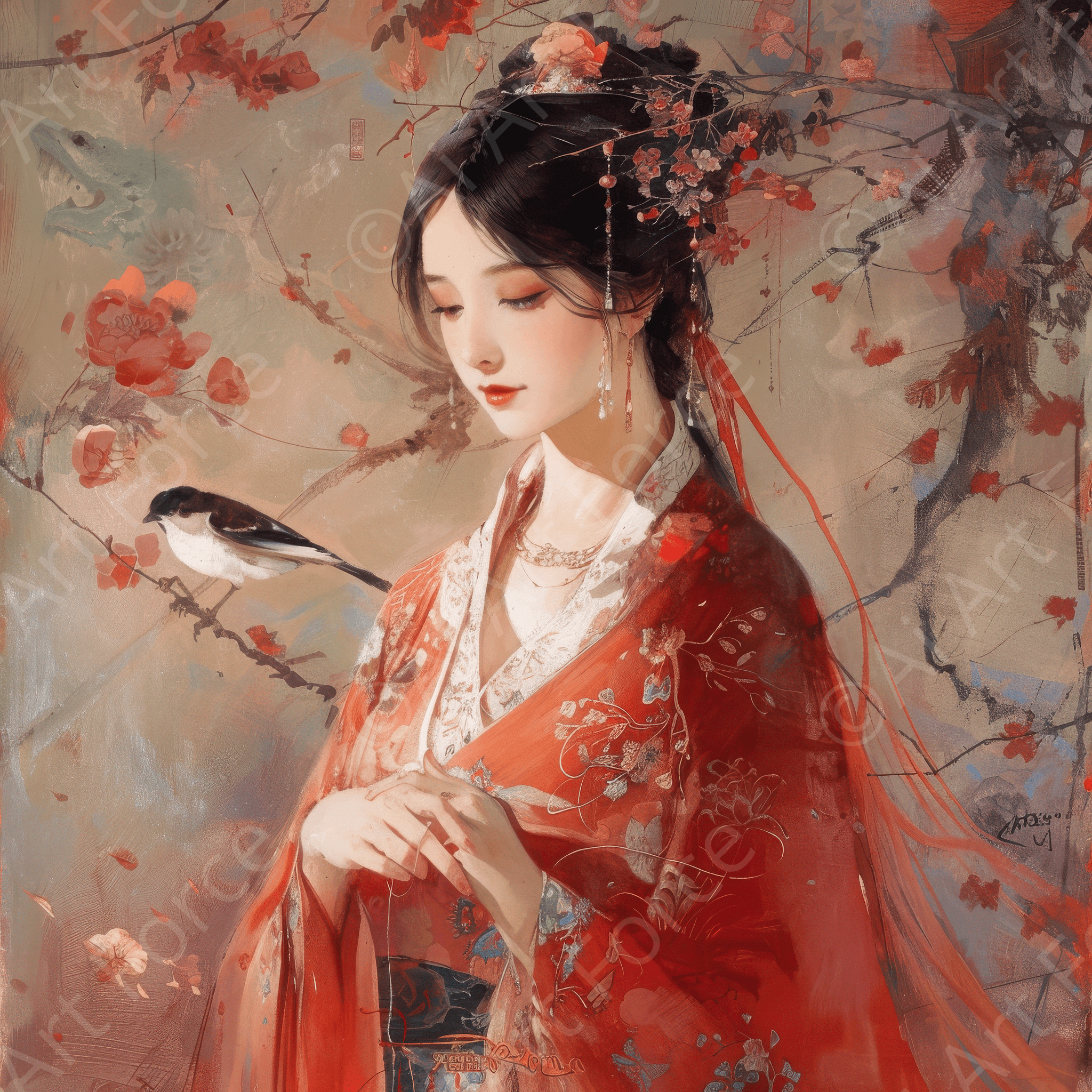 Digital Ai Artwork, of Romanticism art style old culture of China 2, ideal for art enthusiasts and collectors.