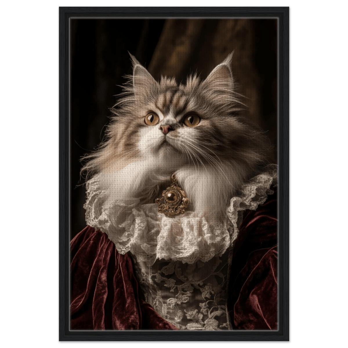 A Baroque Aristocratic Cat Portrait A regal long - h 2 - Shop Ai Art WebShop - Digital Art online Store