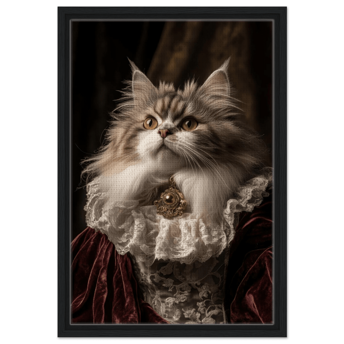 A Baroque Aristocratic Cat Portrait A regal long - h 2 - Shop Ai Art WebShop - Digital Art online Store