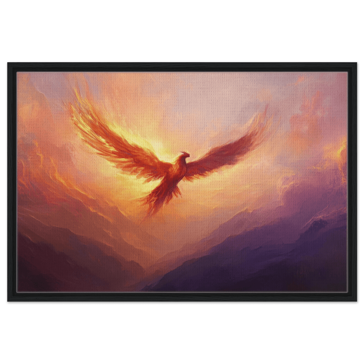 A celestial phoenix soars above a misty valley - Shop Ai Art WebShop - Digital Art online Store