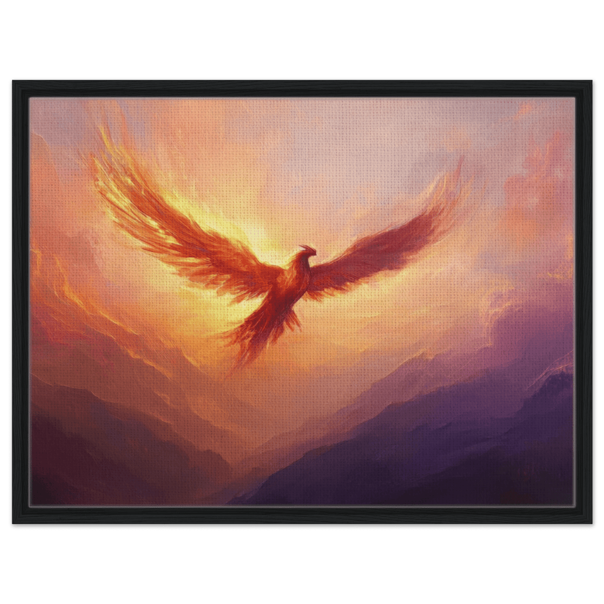 A celestial phoenix soars above a misty valley - Shop Ai Art WebShop - Digital Art online Store
