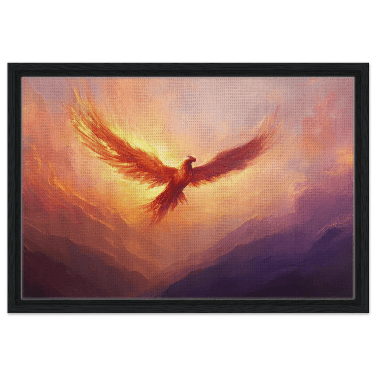 A celestial phoenix soars above a misty valley - Shop Ai Art WebShop - Digital Art online Store