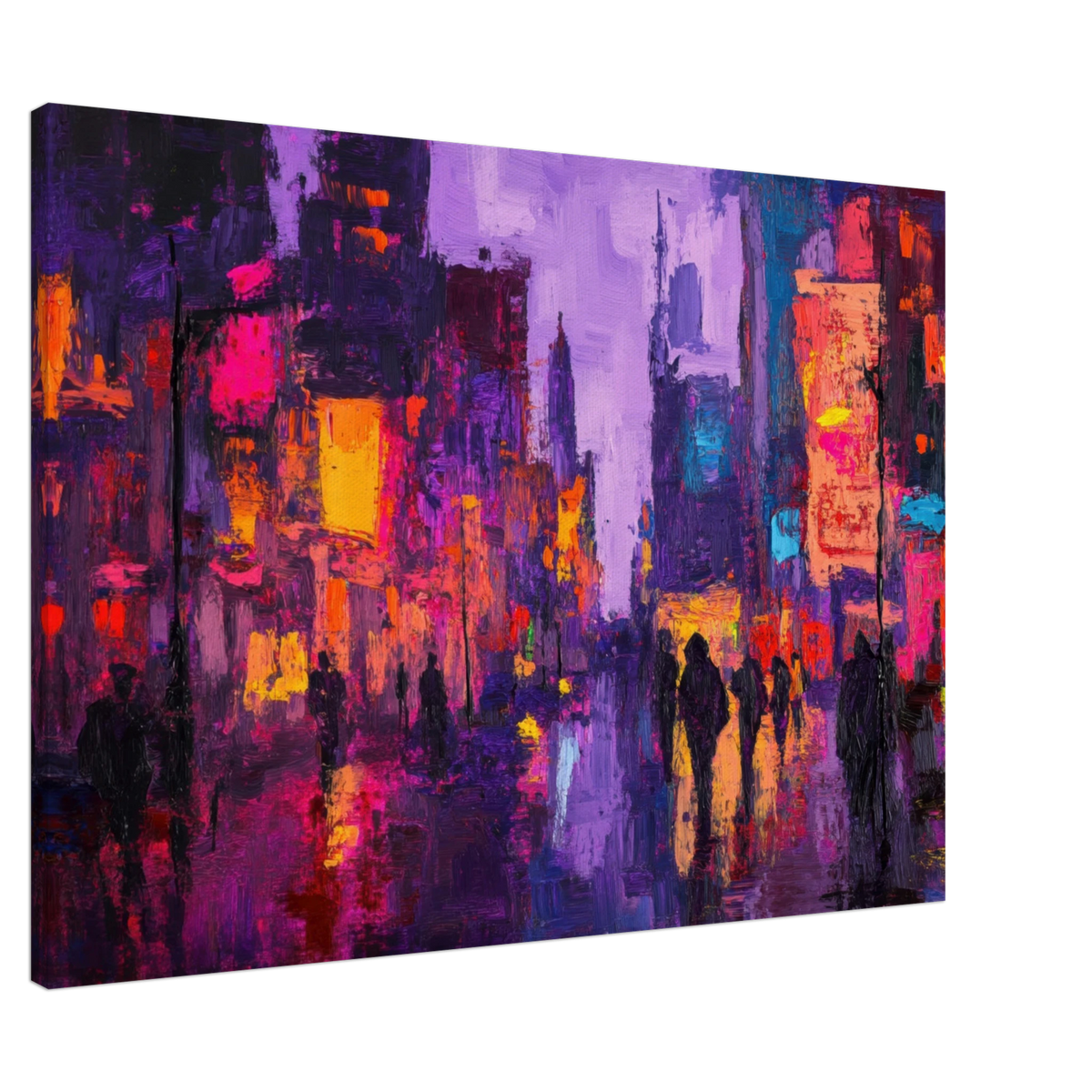 A cityscape bathed in the dim glow of streetlight 3 - Shop Ai Art WebShop - Digital Art online Store