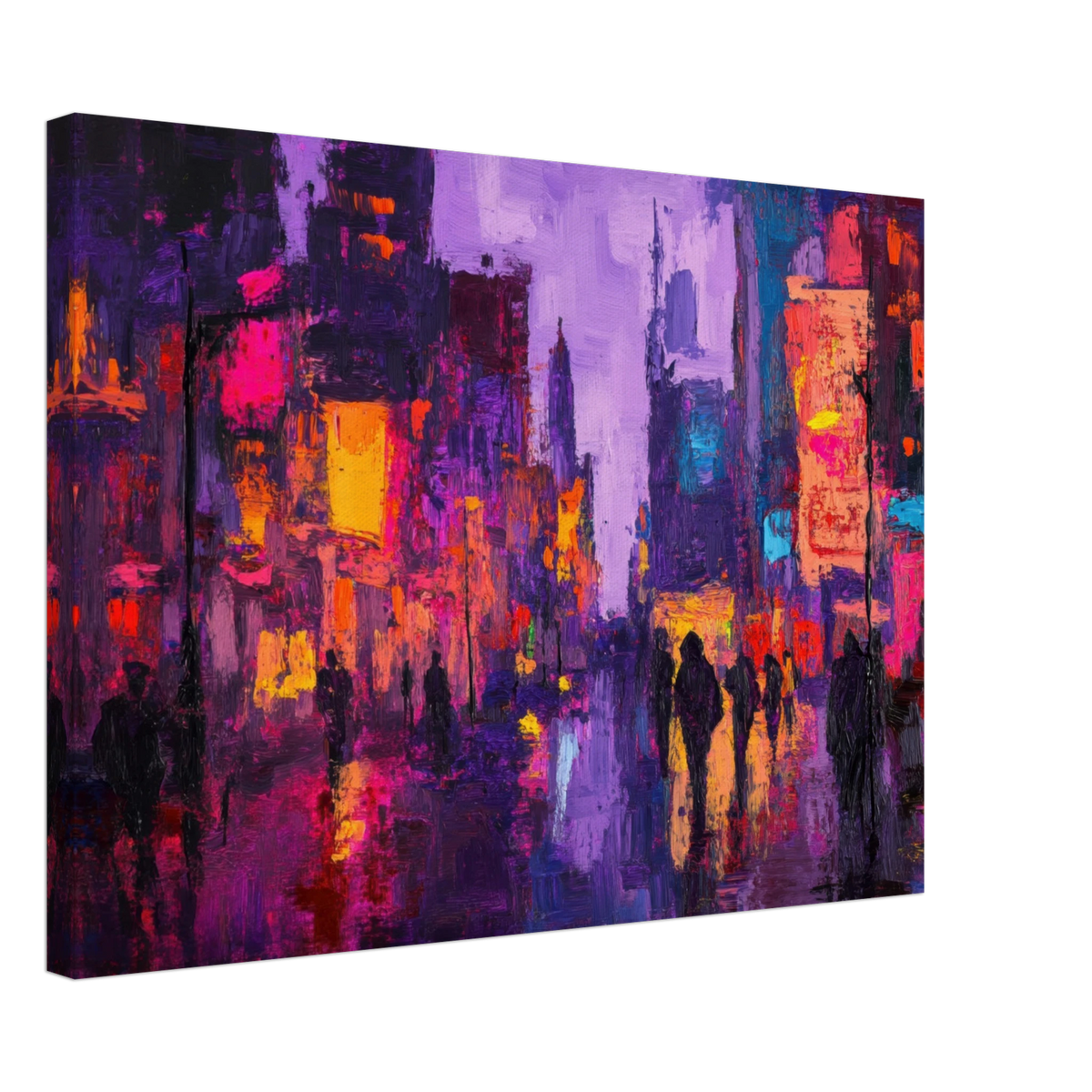 A cityscape bathed in the dim glow of streetlight 3 - Shop Ai Art WebShop - Digital Art online Store