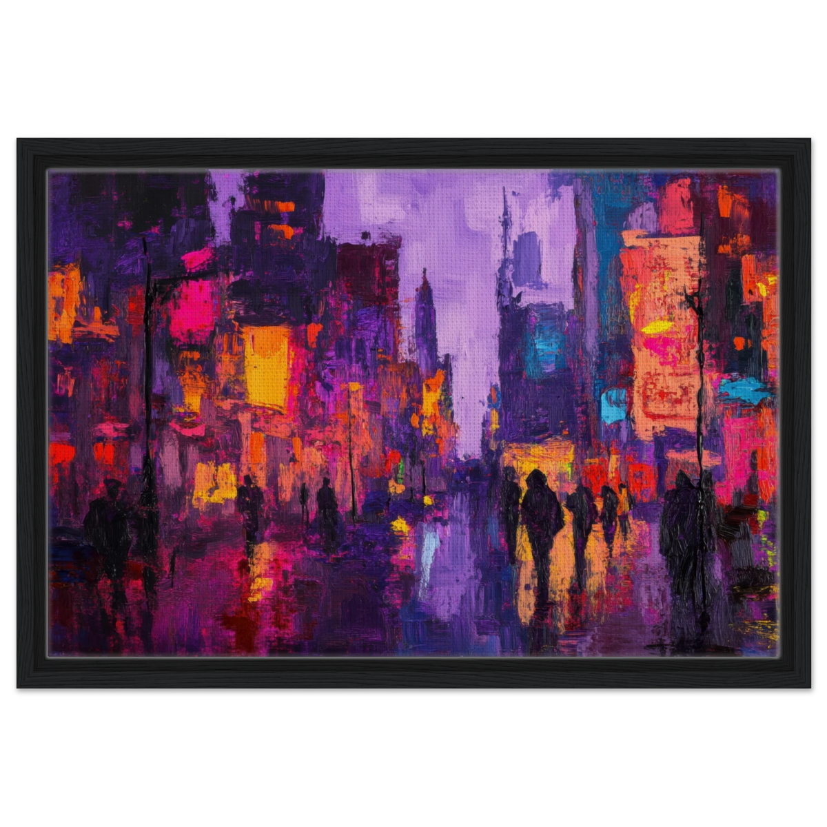 A cityscape bathed in the dim glow of streetlight 3 - Shop Ai Art WebShop - Digital Art online Store