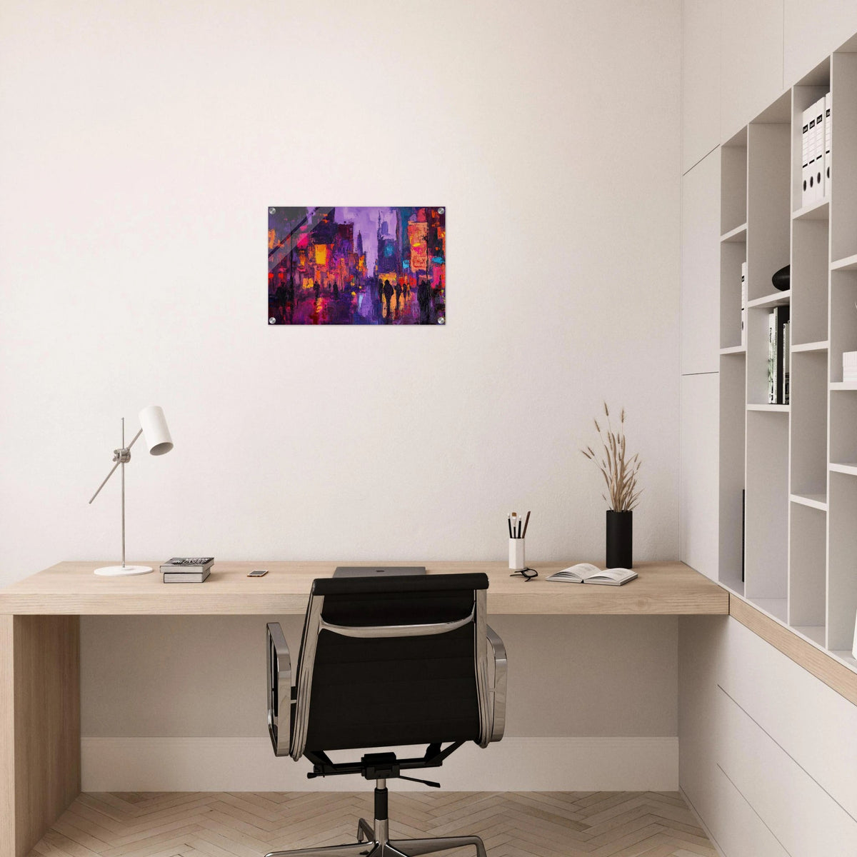 A cityscape bathed in the dim glow of streetlight 3 - Shop Ai Art WebShop - Digital Art online Store