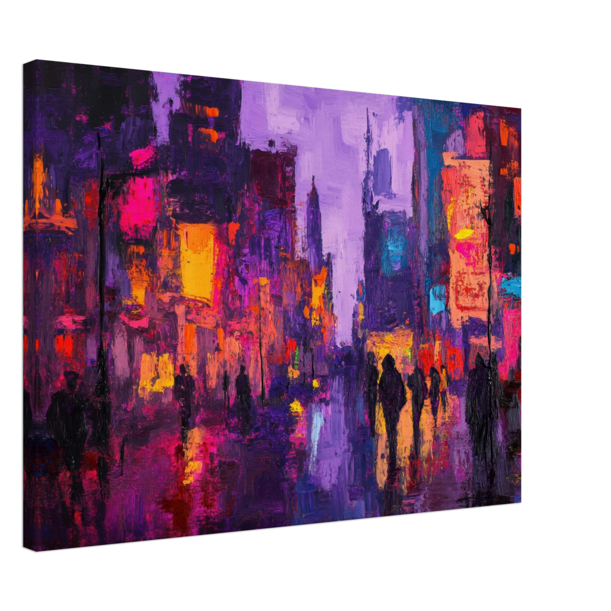 A cityscape bathed in the dim glow of streetlight 3 - Shop Ai Art WebShop - Digital Art online Store
