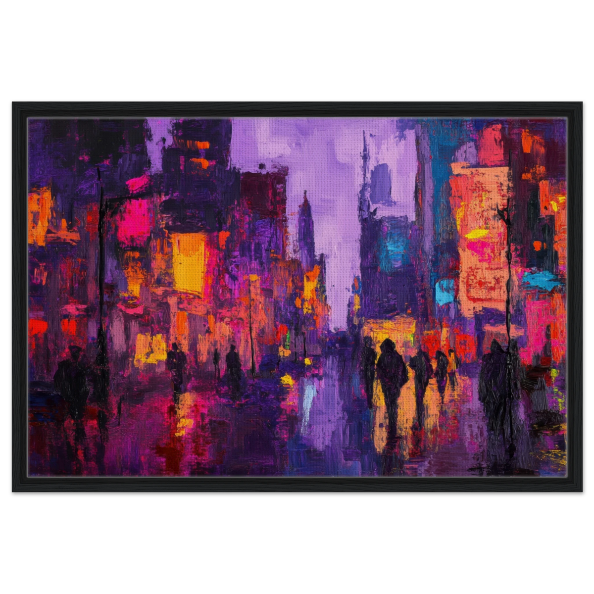 A cityscape bathed in the dim glow of streetlight 3 - Shop Ai Art WebShop - Digital Art online Store