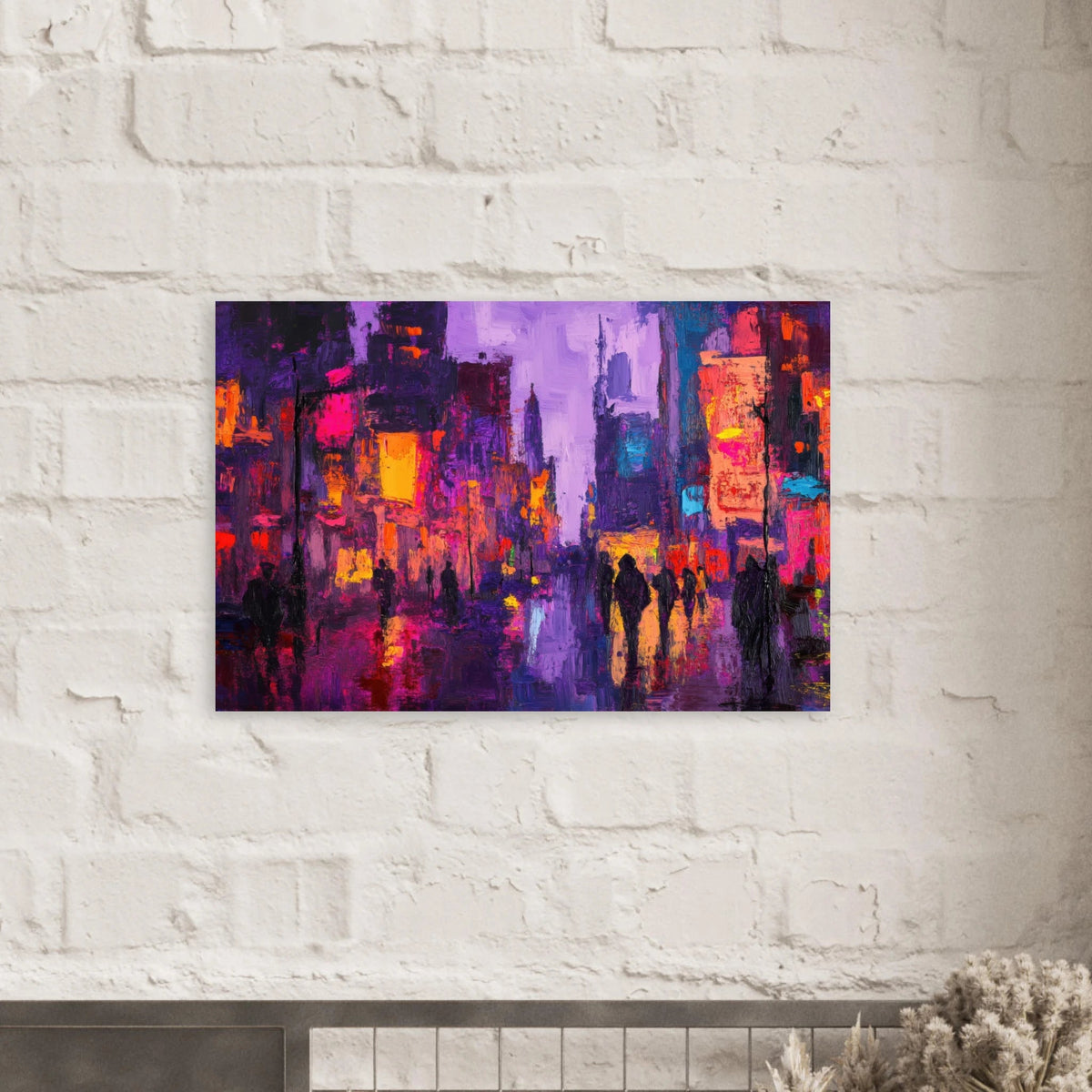 A cityscape bathed in the dim glow of streetlight 3 - Shop Ai Art WebShop - Digital Art online Store