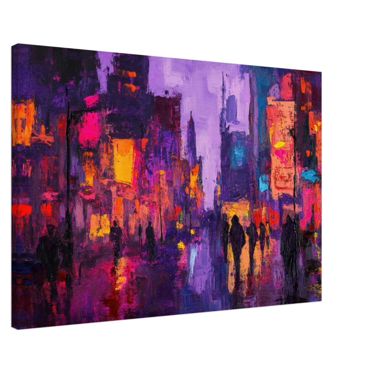 A cityscape bathed in the dim glow of streetlight 3 - Shop Ai Art WebShop - Digital Art online Store