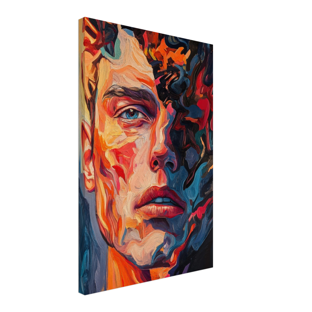 A Close - Up Portrait in Abstract Flames 2 - Shop Ai Art WebShop - Digital Art online Store