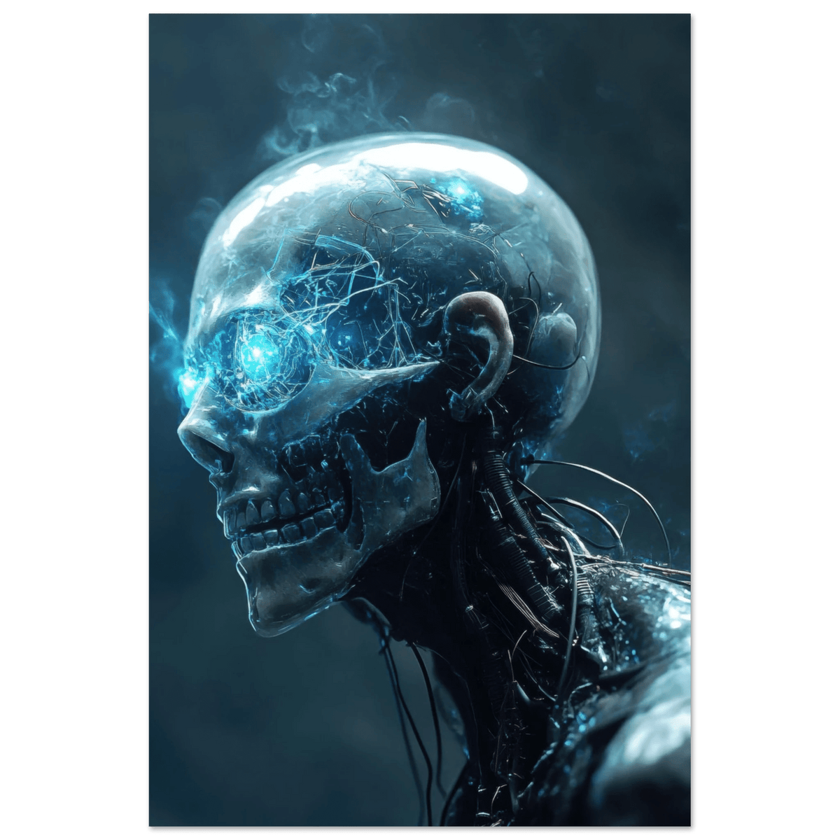 A futuristic humanoid with a fully transparent f 1 - Shop Ai Art WebShop - Digital Art online Store