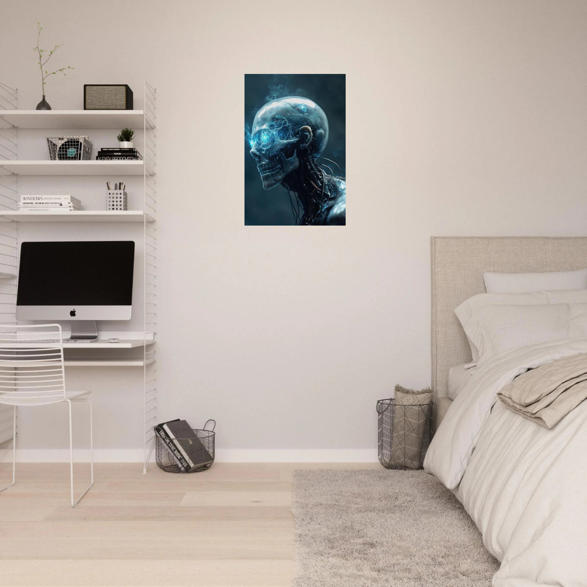 A futuristic humanoid with a fully transparent f 1 - Shop Ai Art WebShop - Digital Art online Store