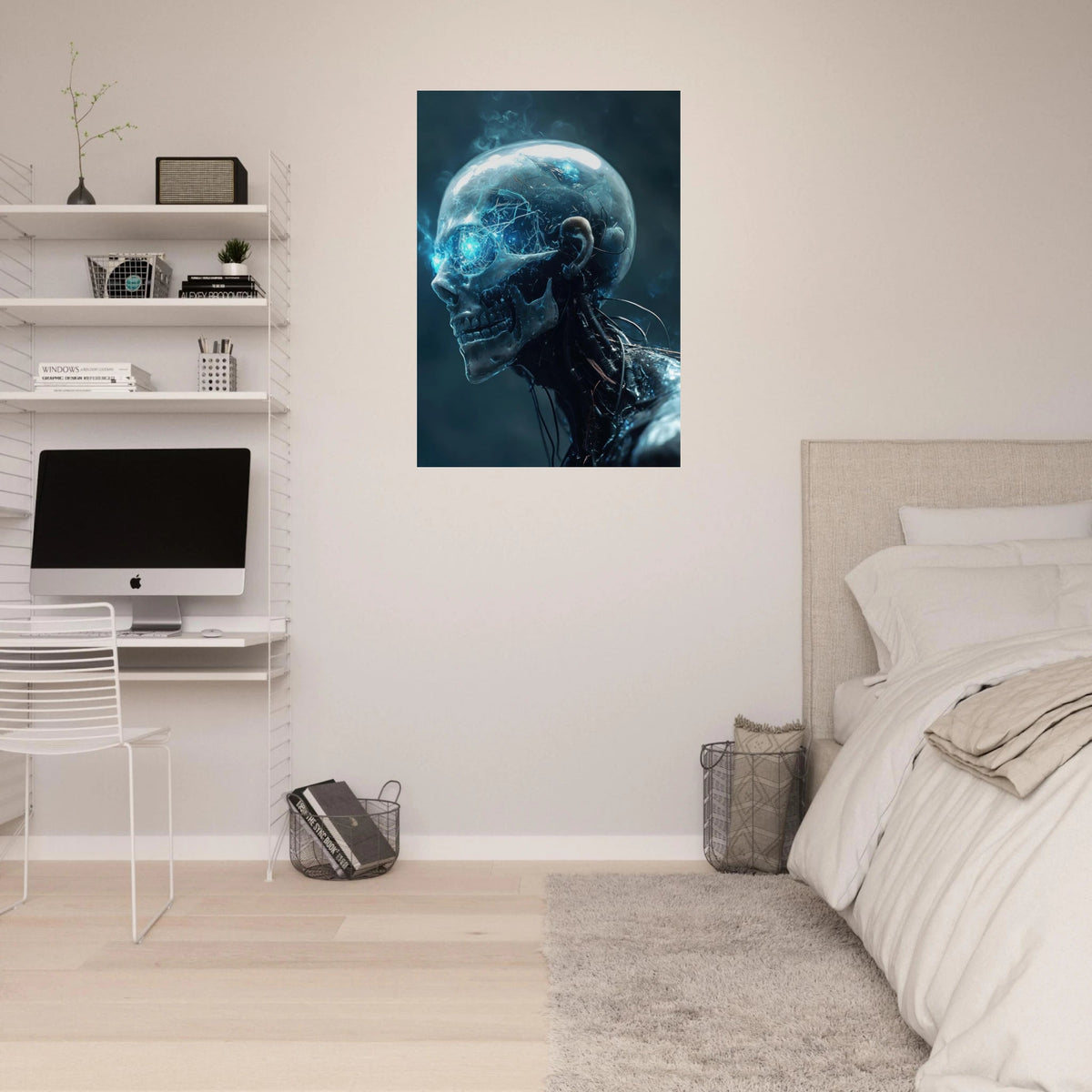 A futuristic humanoid with a fully transparent f 1 - Shop Ai Art WebShop - Digital Art online Store