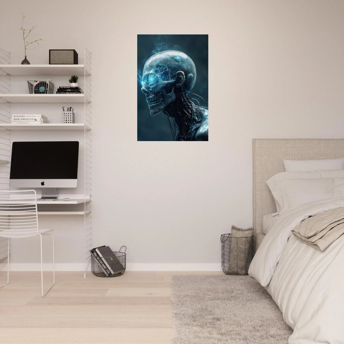 A futuristic humanoid with a fully transparent f 1 - Shop Ai Art WebShop - Digital Art online Store