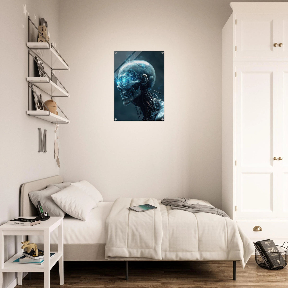 A futuristic humanoid with a fully transparent f 1 - Shop Ai Art WebShop - Digital Art online Store