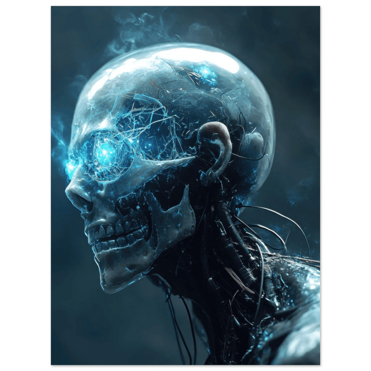 A futuristic humanoid with a fully transparent f 1 - Shop Ai Art WebShop - Digital Art online Store