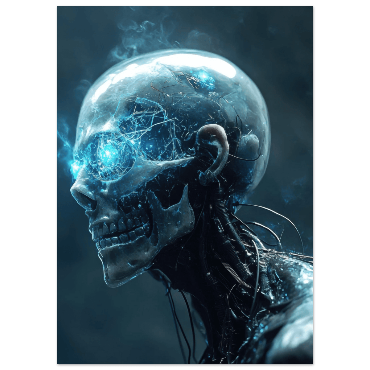 A futuristic humanoid with a fully transparent f 1 - Shop Ai Art WebShop - Digital Art online Store