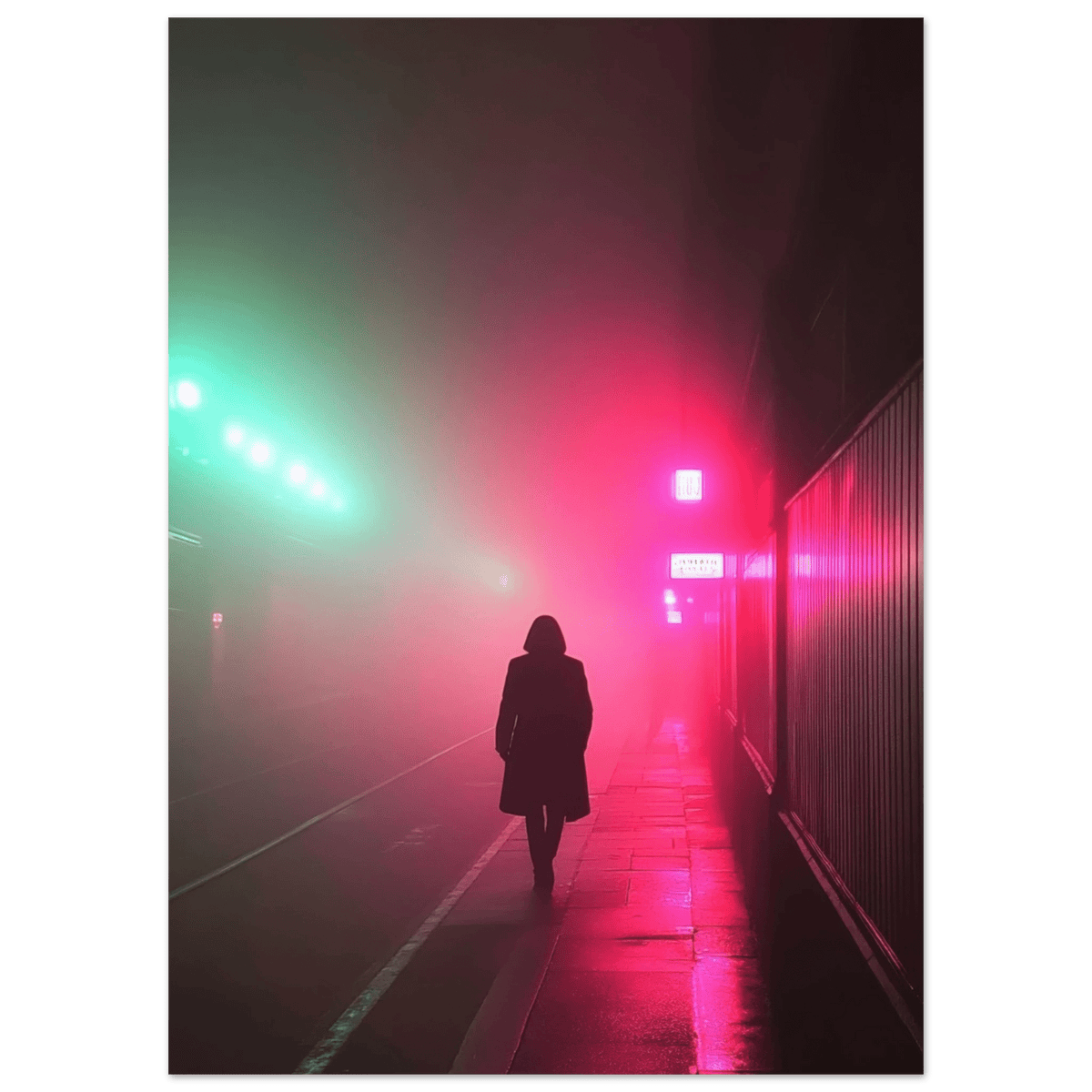 A lone detective in a neon 1 - Shop Ai Art WebShop - Digital Art online Store
