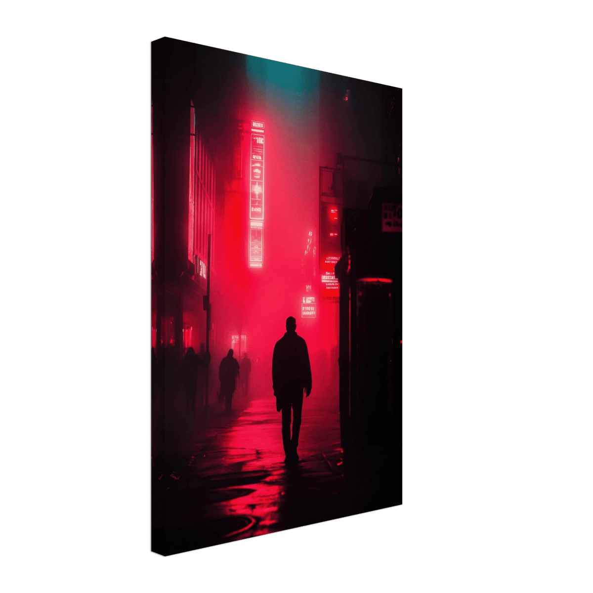 A lone detective in a neon street - Shop Ai Art WebShop - Digital Art online Store