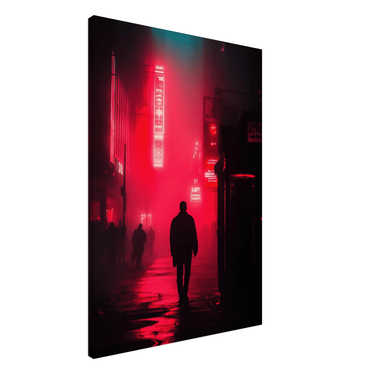 A lone detective in a neon street - Shop Ai Art WebShop - Digital Art online Store