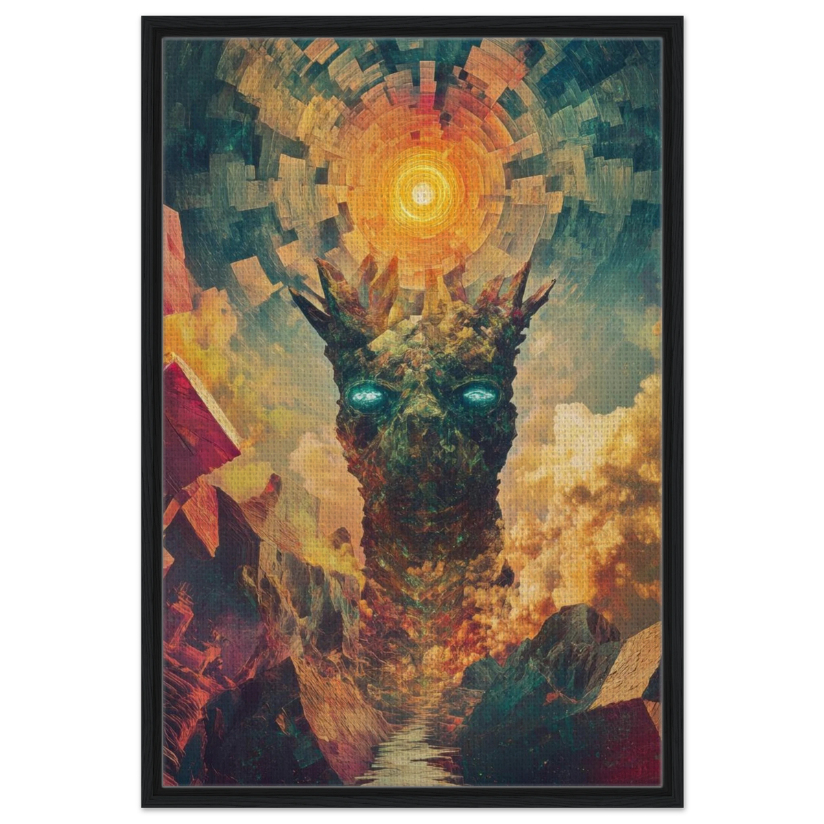 A massive otherworldly titan rises from a swirli 1 - Shop Ai Art WebShop - Digital Art online Store