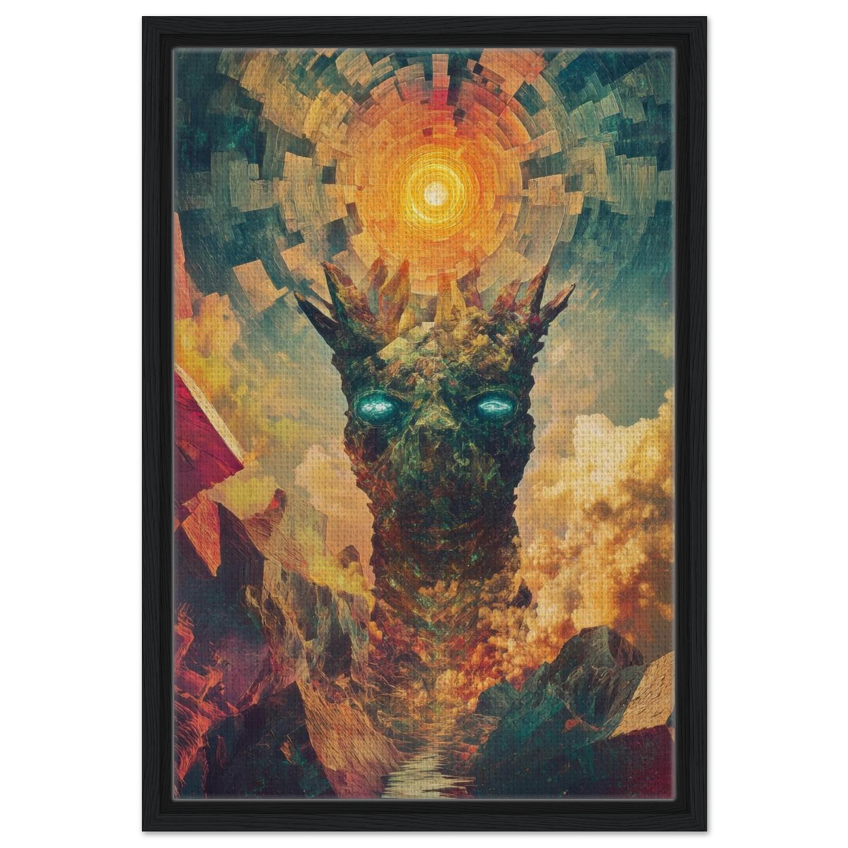 A massive otherworldly titan rises from a swirli 1 - Shop Ai Art WebShop - Digital Art online Store