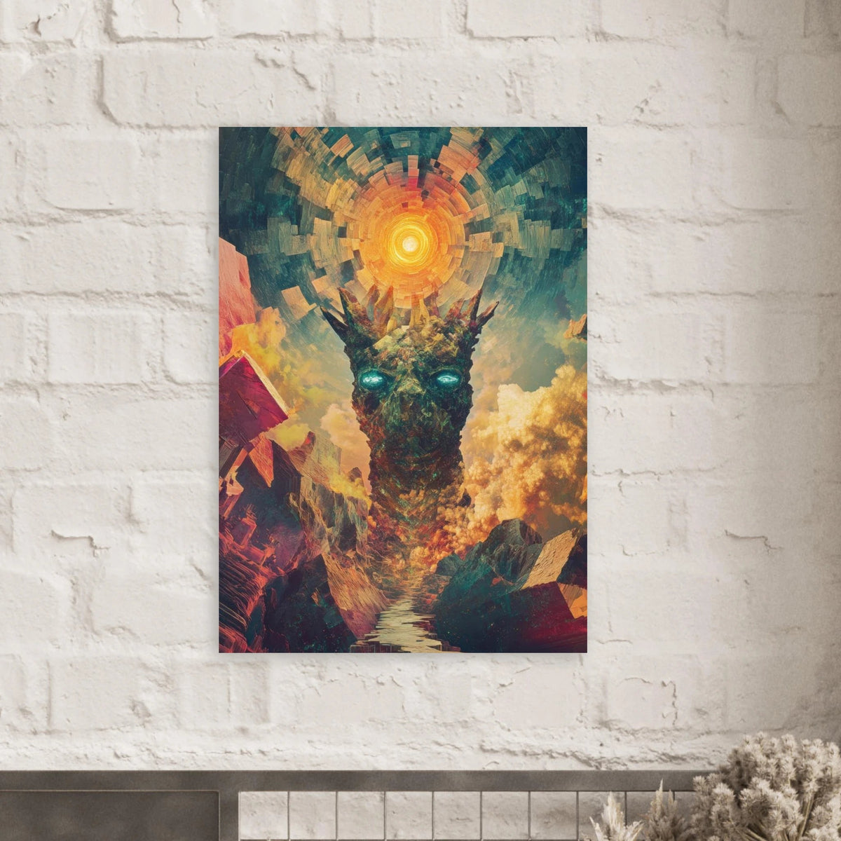 A massive otherworldly titan rises from a swirli 1 - Shop Ai Art WebShop - Digital Art online Store
