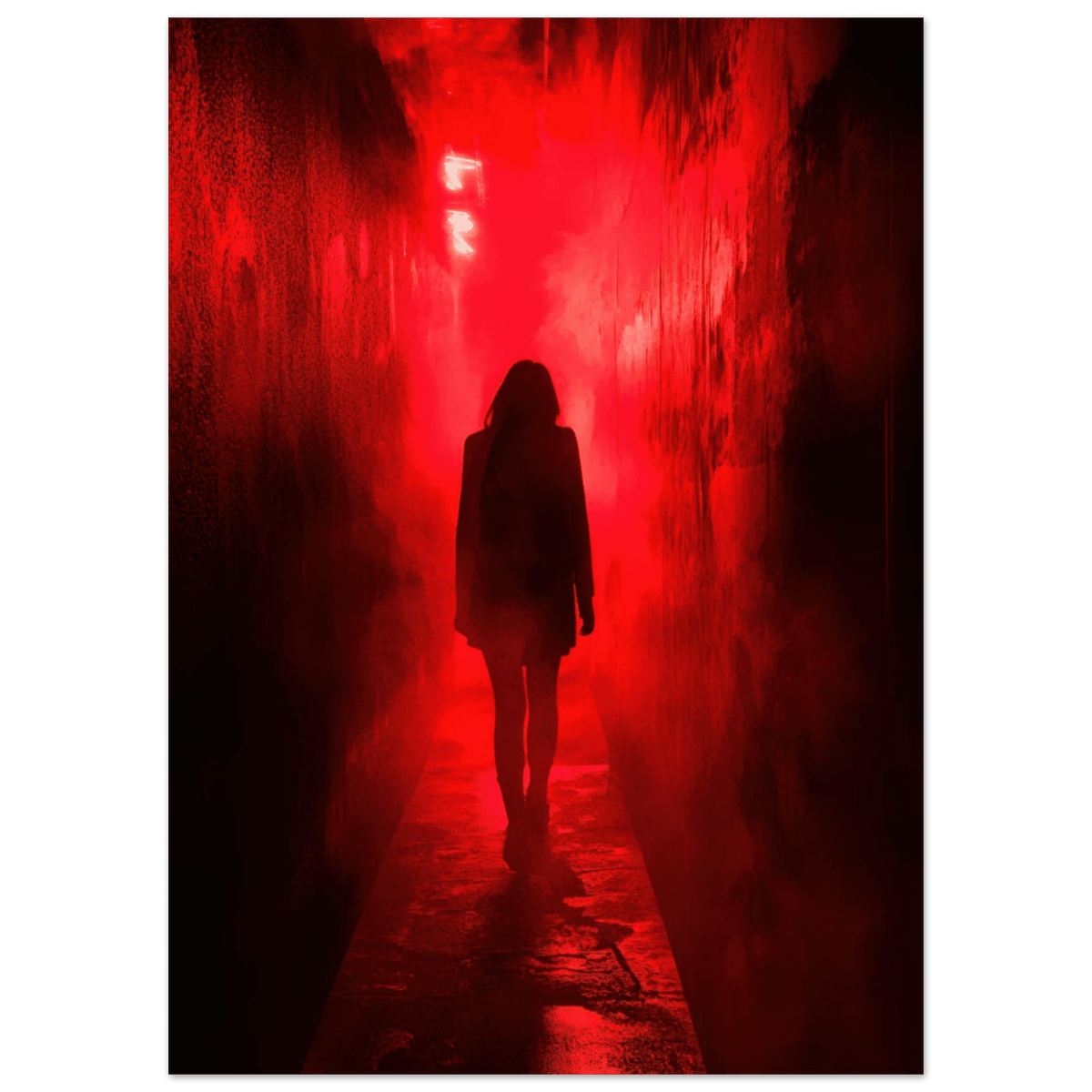 A mysterious figure with an elongated shadow sta 1 - Shop Ai Art WebShop - Digital Art online Store