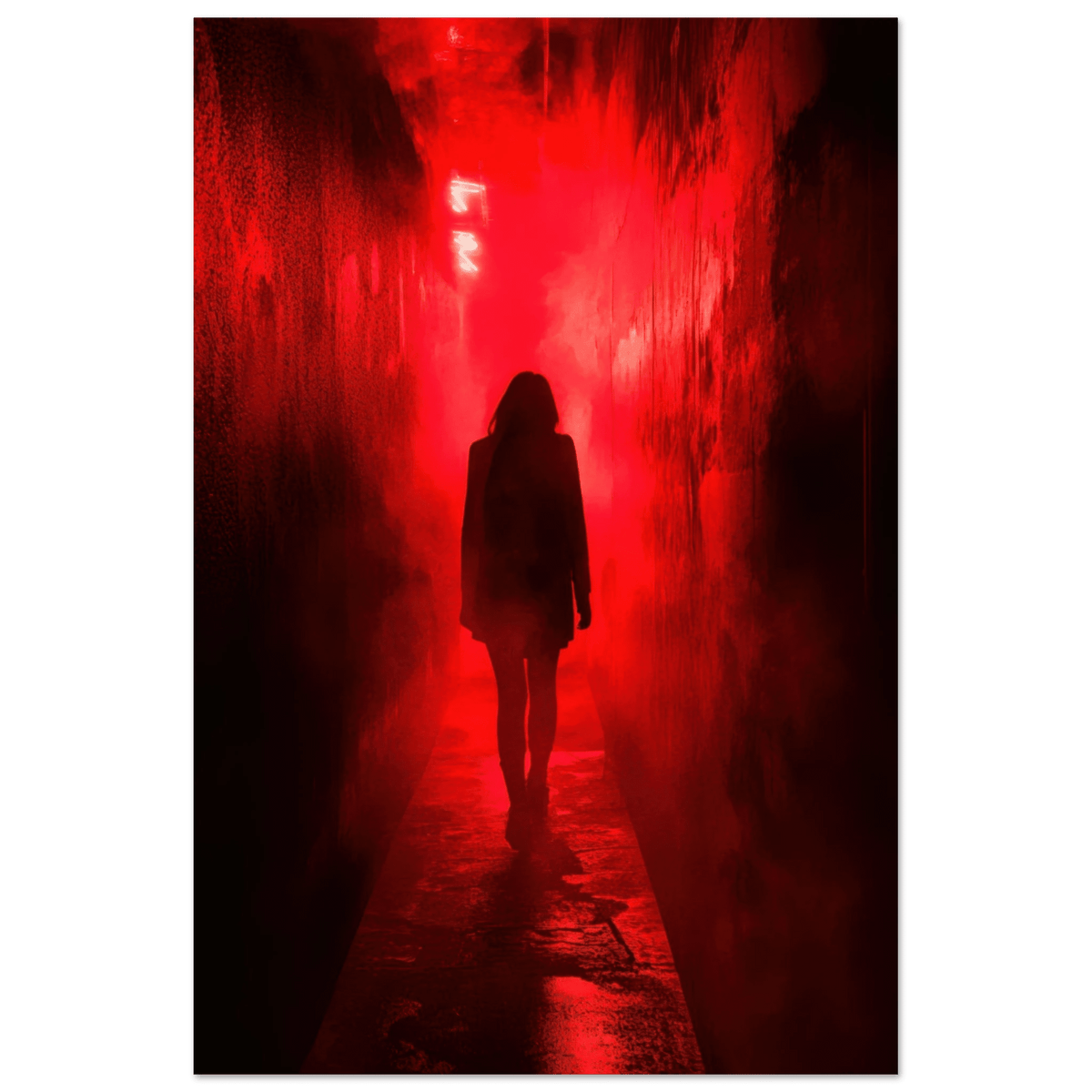 A mysterious figure with an elongated shadow sta 1 - Shop Ai Art WebShop - Digital Art online Store