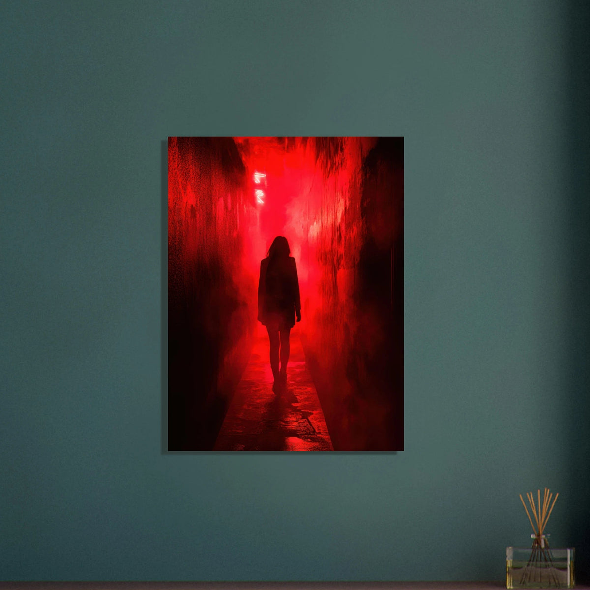 A mysterious figure with an elongated shadow sta 1 - Shop Ai Art WebShop - Digital Art online Store