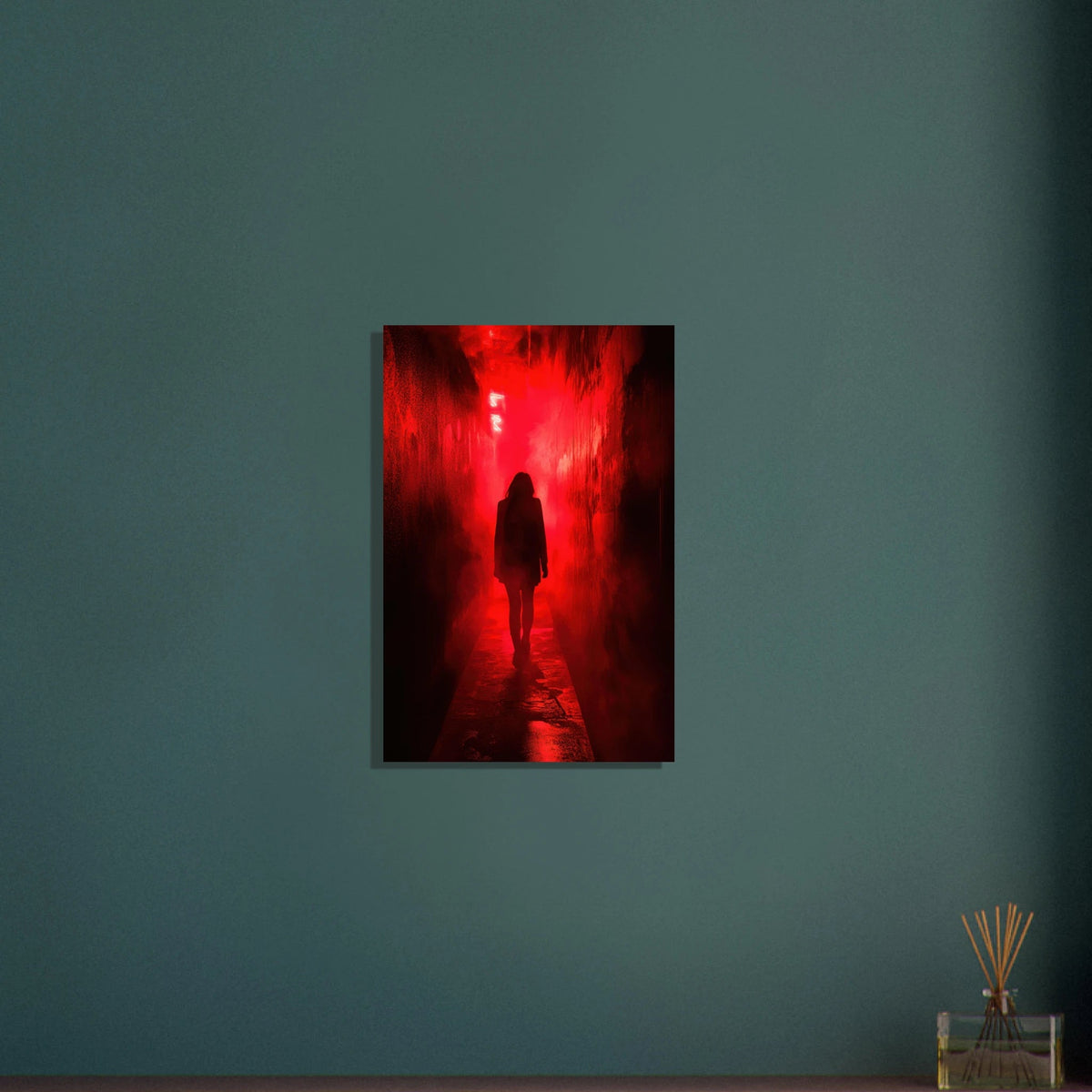 A mysterious figure with an elongated shadow sta 1 - Shop Ai Art WebShop - Digital Art online Store