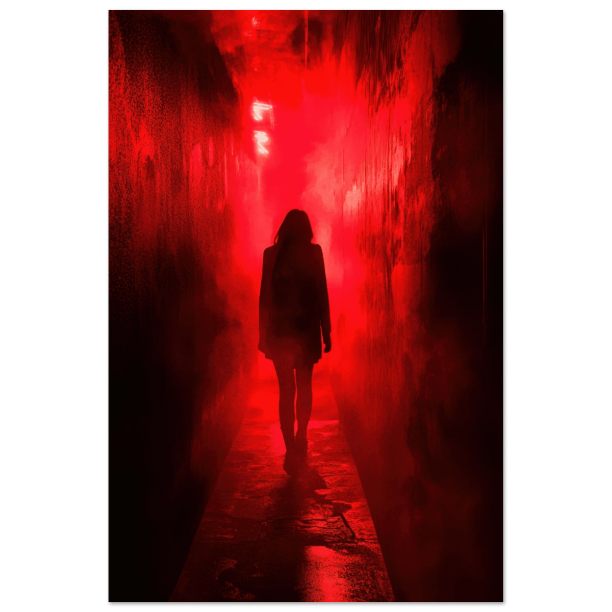 A mysterious figure with an elongated shadow sta 1 - Shop Ai Art WebShop - Digital Art online Store