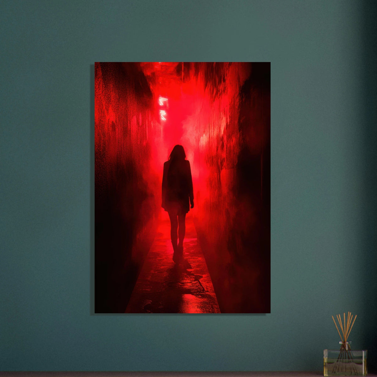 A mysterious figure with an elongated shadow sta 1 - Shop Ai Art WebShop - Digital Art online Store