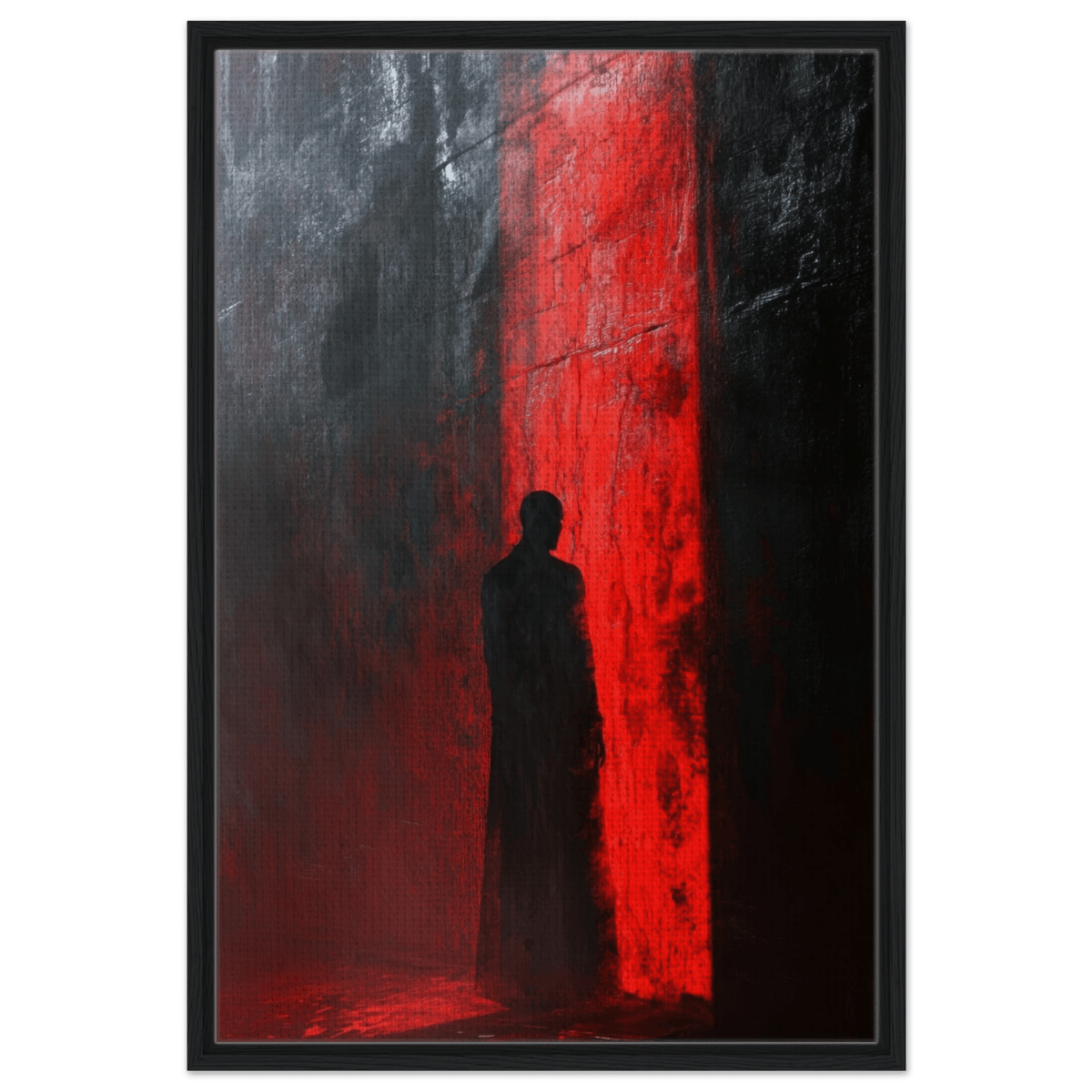 A mysterious figure with an elongated shadow sta 2 - Shop Ai Art WebShop - Digital Art online Store