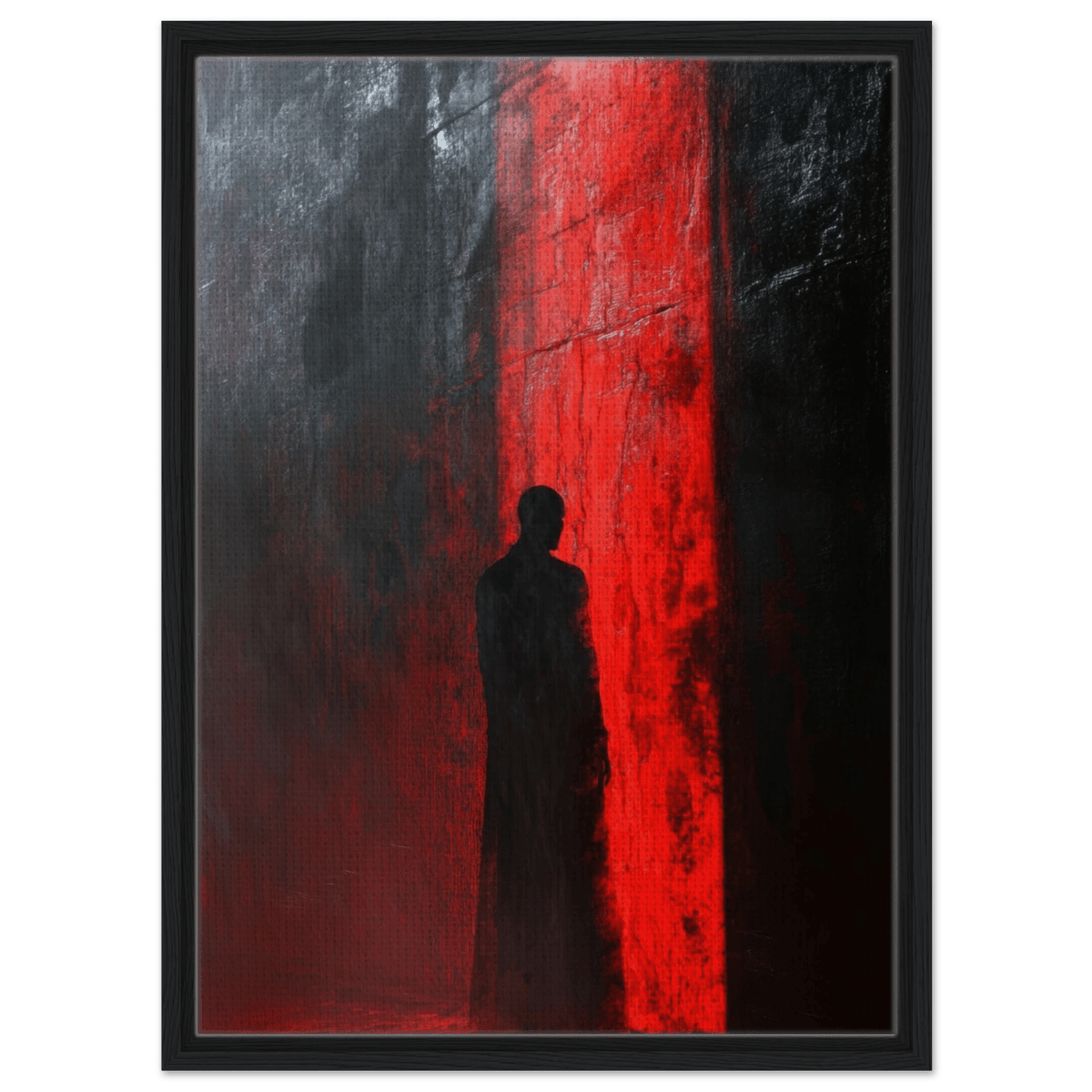 A mysterious figure with an elongated shadow sta 2 - Shop Ai Art WebShop - Digital Art online Store