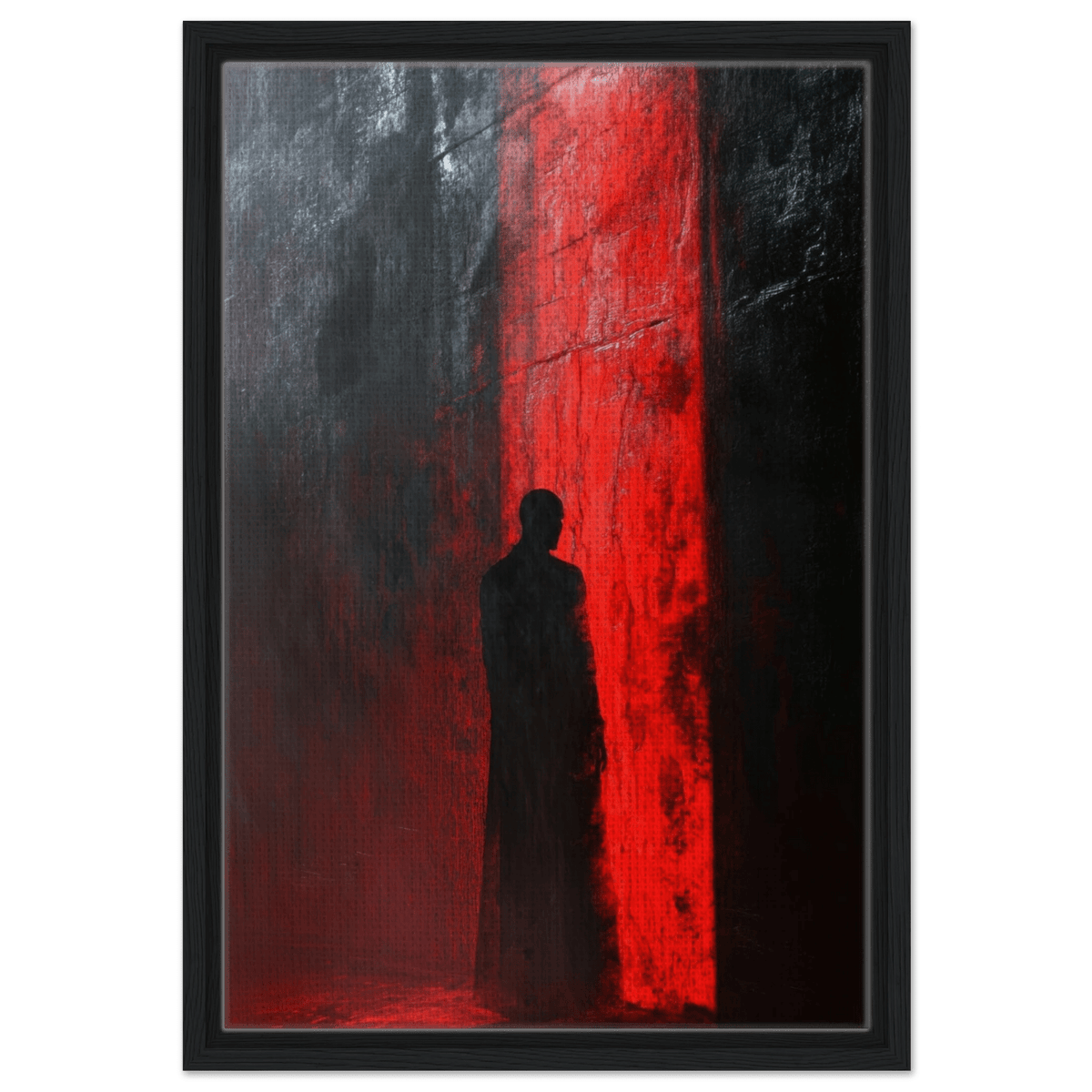 A mysterious figure with an elongated shadow sta 2 - Shop Ai Art WebShop - Digital Art online Store