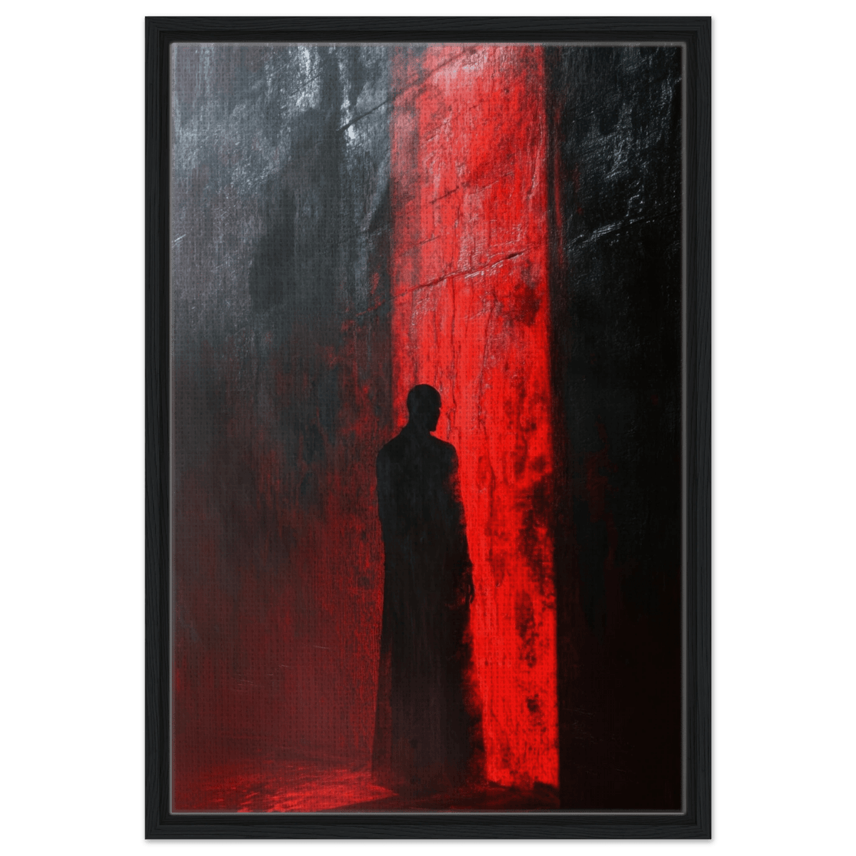 A mysterious figure with an elongated shadow sta 2 - Shop Ai Art WebShop - Digital Art online Store