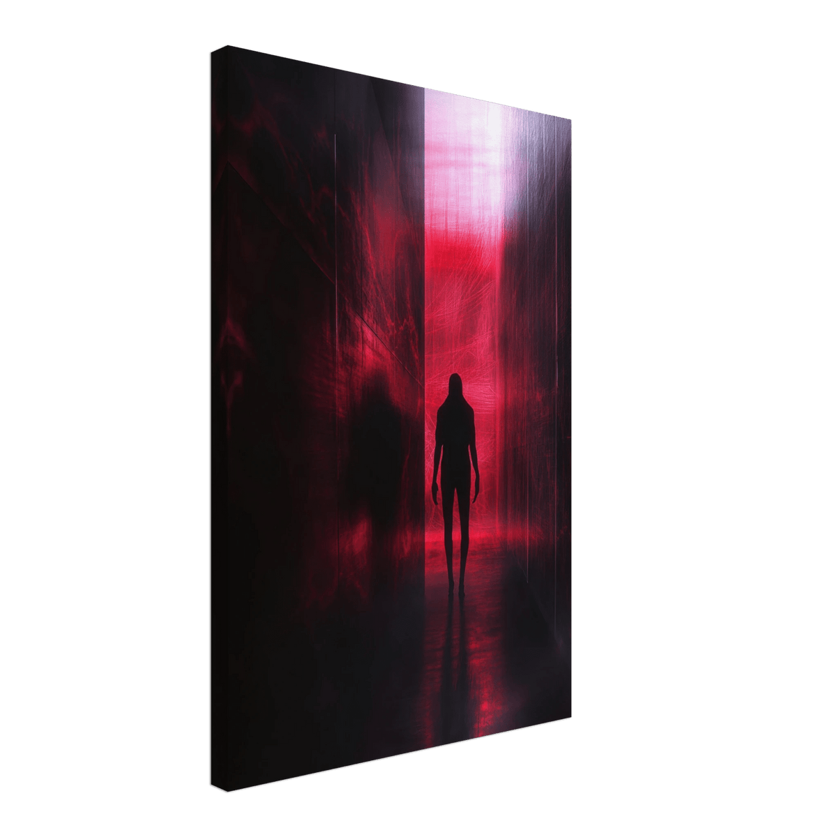 A mysterious figure with an elongated shadow sta - Shop Ai Art WebShop - Digital Art online Store