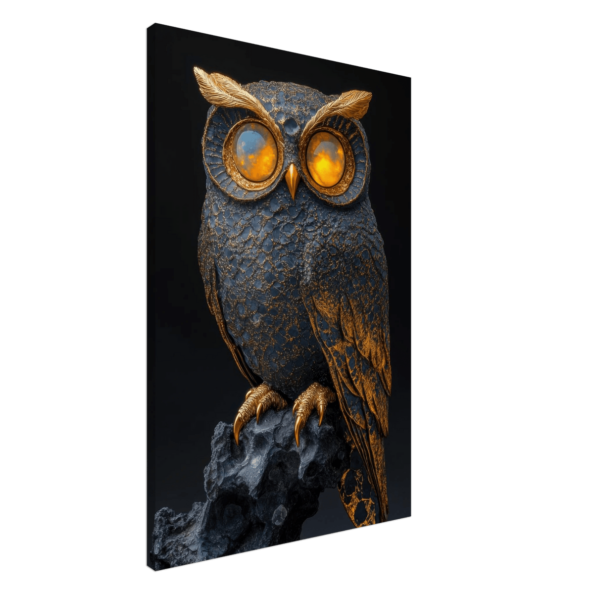 A Surreal owl with gold - Shop Ai Art WebShop - Digital Art online Store