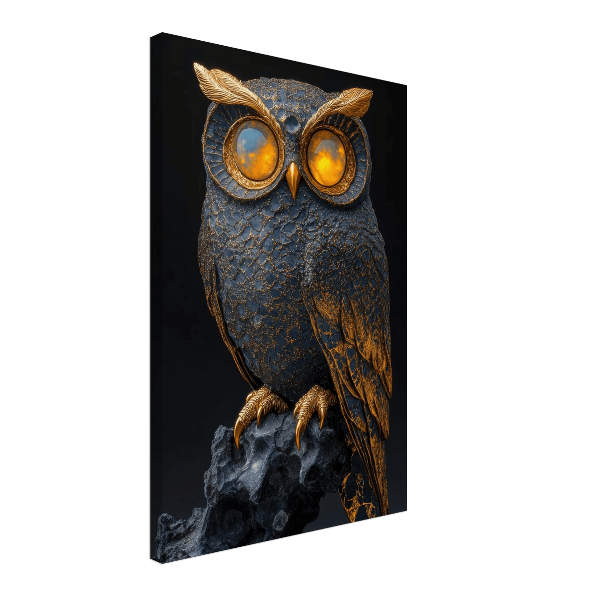 A Surreal owl with gold - Shop Ai Art WebShop - Digital Art online Store
