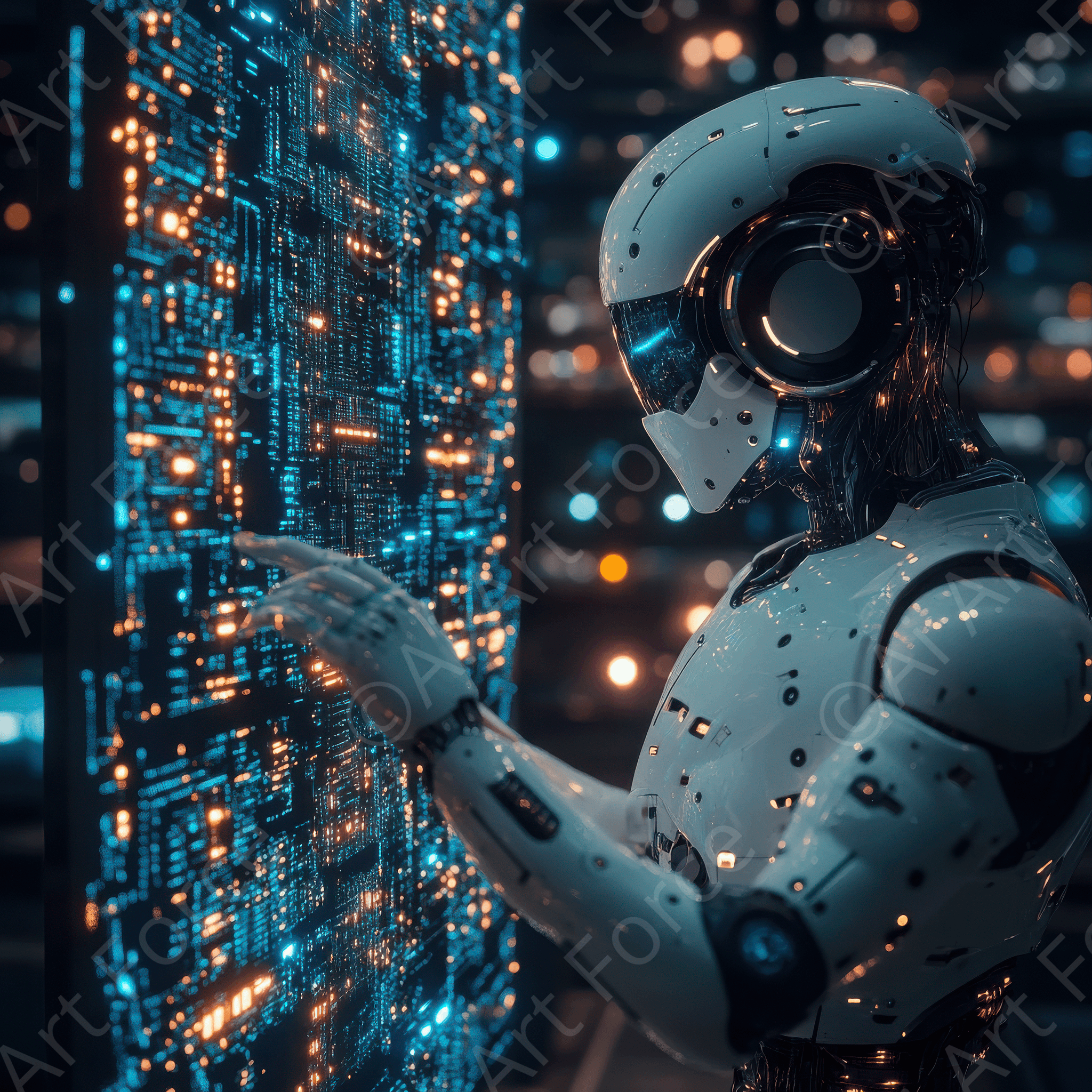 Digital Ai Artwork, of Could AI develop its own culture and society, ideal for art enthusiasts and collectors.