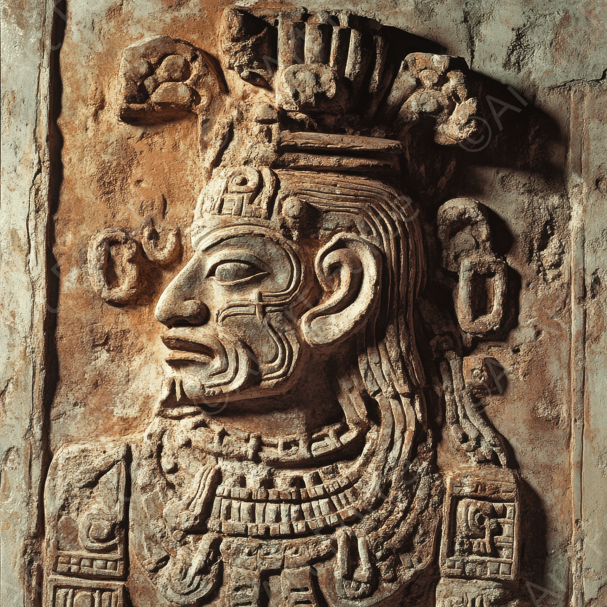 Digital Ai Artwork, of Maya Religion and Spirituality in Ancient and Modern Times 3, ideal for art enthusiasts and collectors.