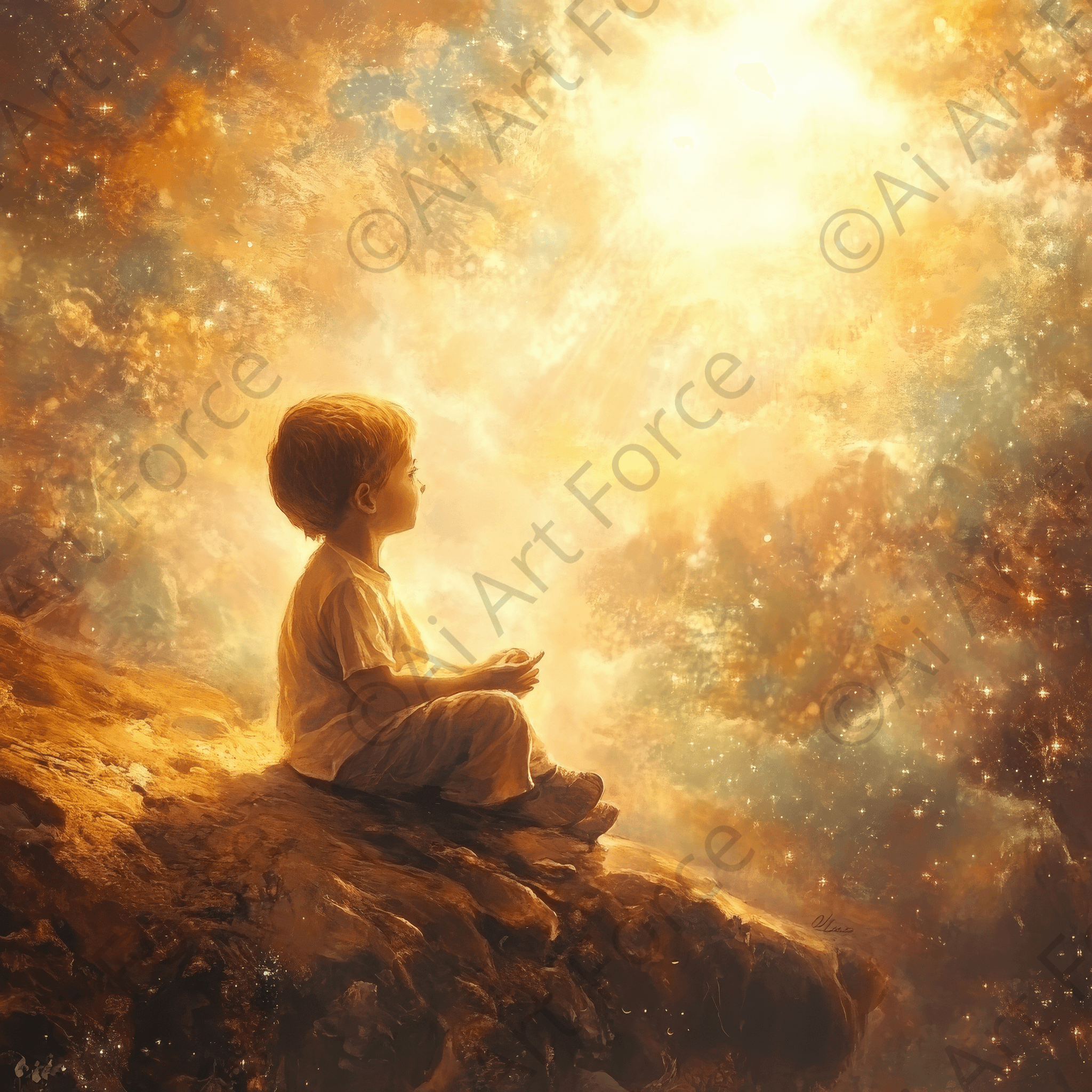 Digital Ai Artwork, of Spiritual Development in Childhood 3, ideal for art enthusiasts and collectors.