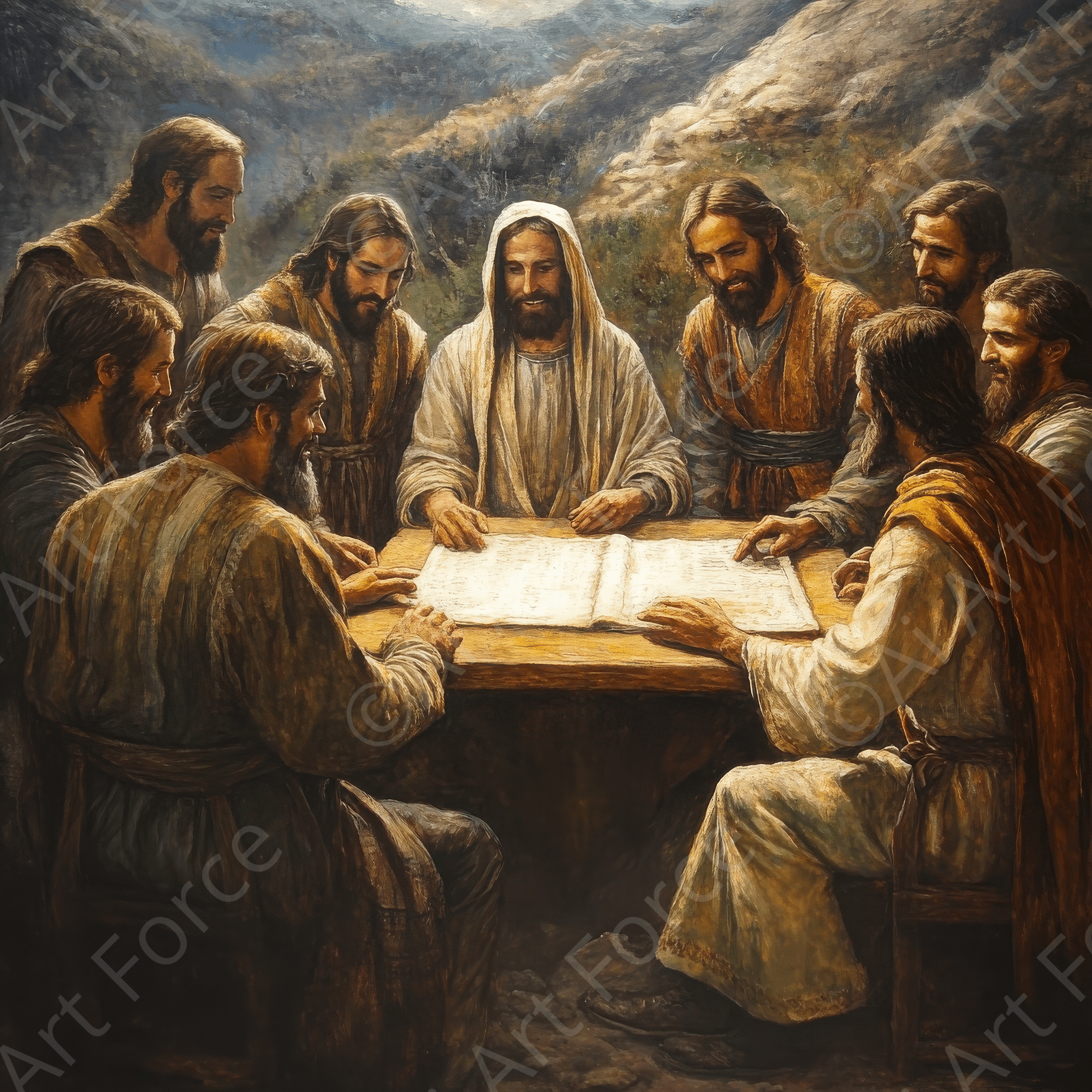 Digital Ai Artwork, of Spiritual Formation and Christian Discipleship, ideal for art enthusiasts and collectors.