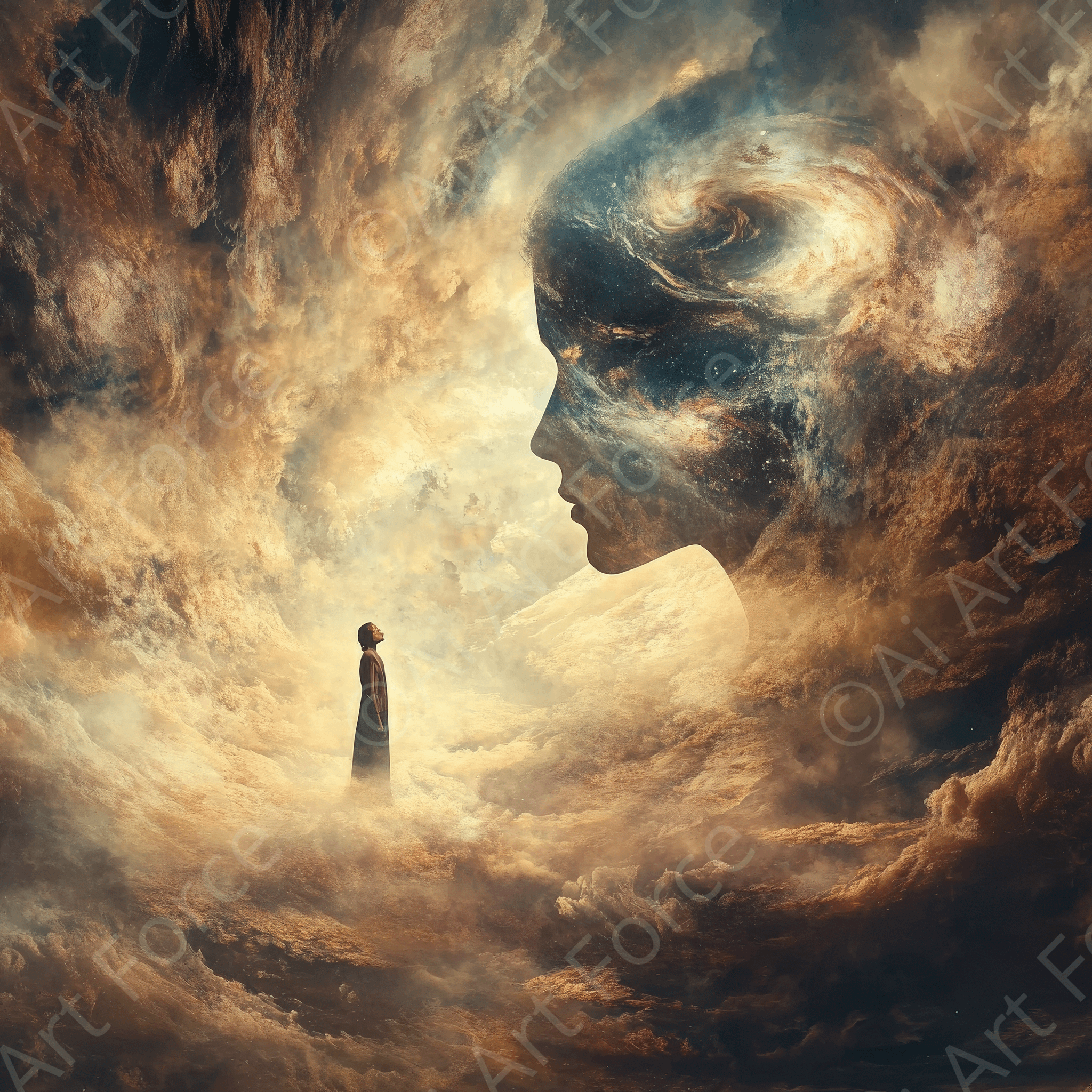 Digital Ai Artwork, of Spiritual and Physical Journeys in Human Life 10, ideal for art enthusiasts and collectors.