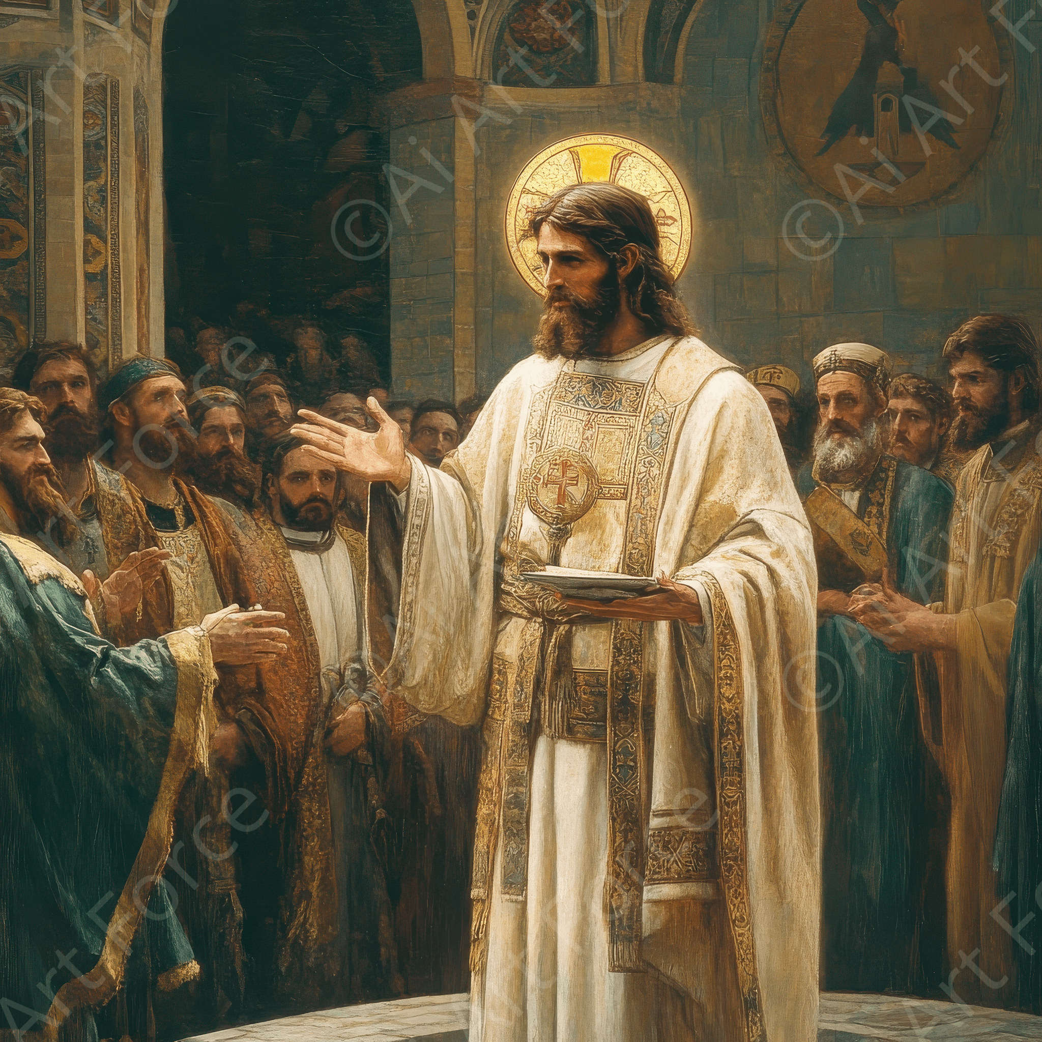 Digital Ai Artwork, of The Concept of Kind in Church History Analyzing 4, ideal for art enthusiasts and collectors.