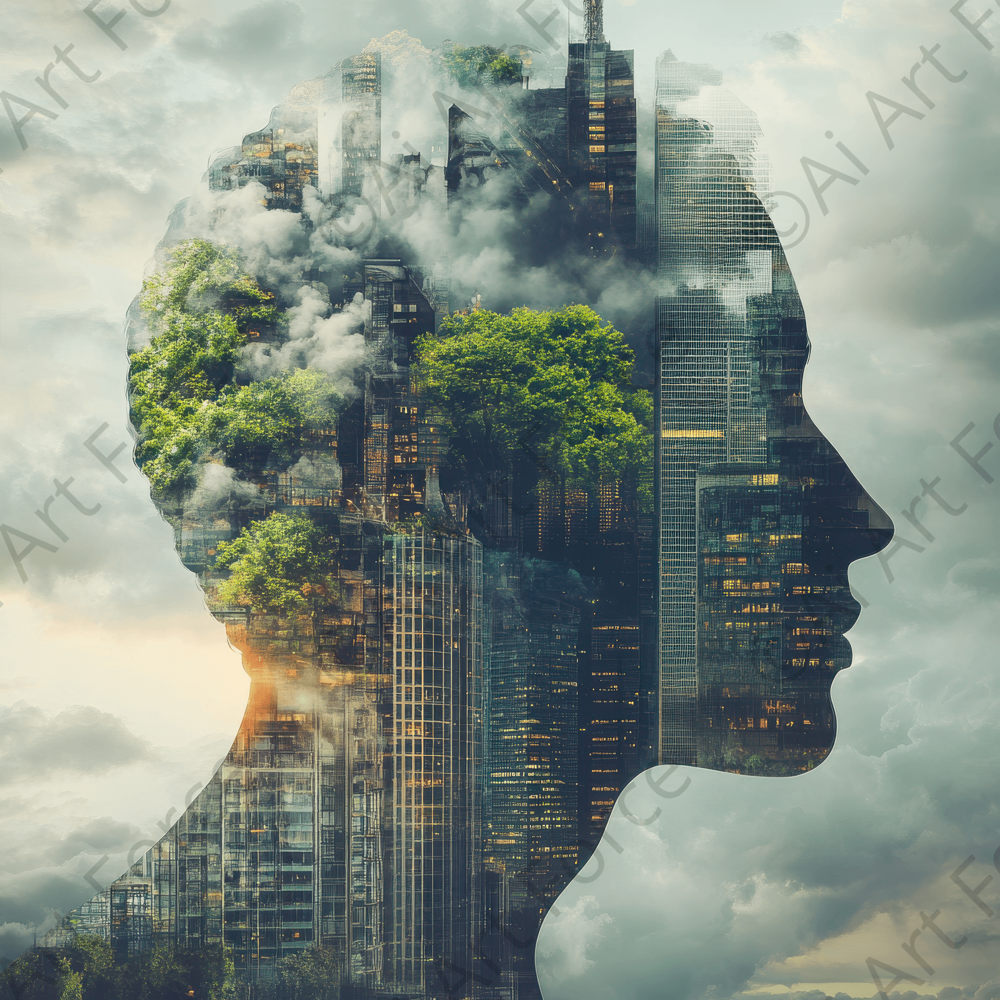 Digital Ai Artwork, of The potential for AI to solve climate change 2, ideal for art enthusiasts and collectors.