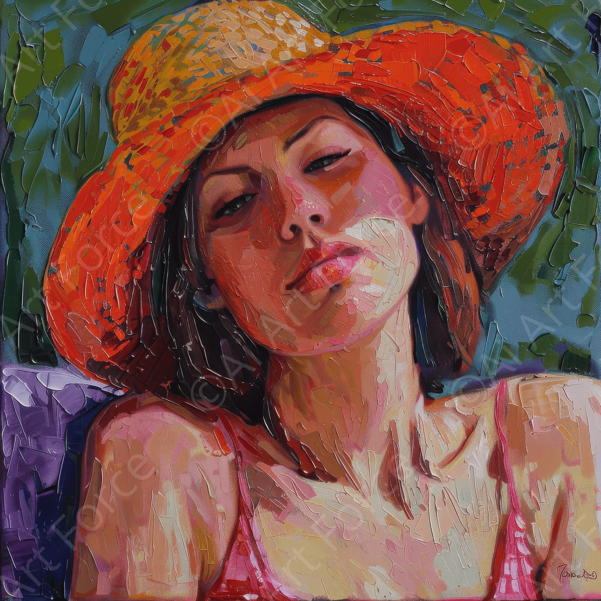 Digital Ai Artwork, of Impressionism Hot Women 7, ideal for art enthusiasts and collectors.