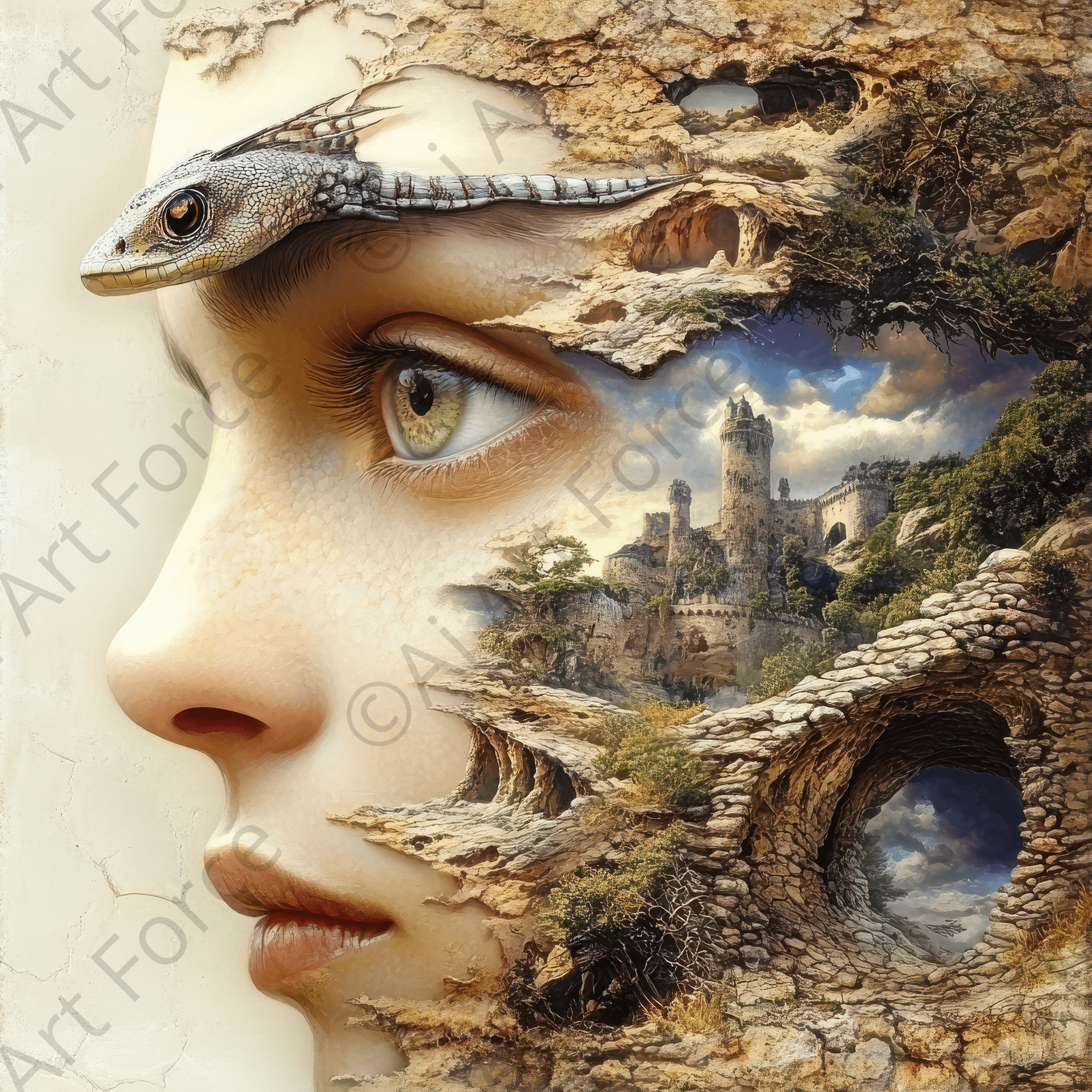 Digital Ai Artwork, of Surrealistic art style 2, ideal for art enthusiasts and collectors.